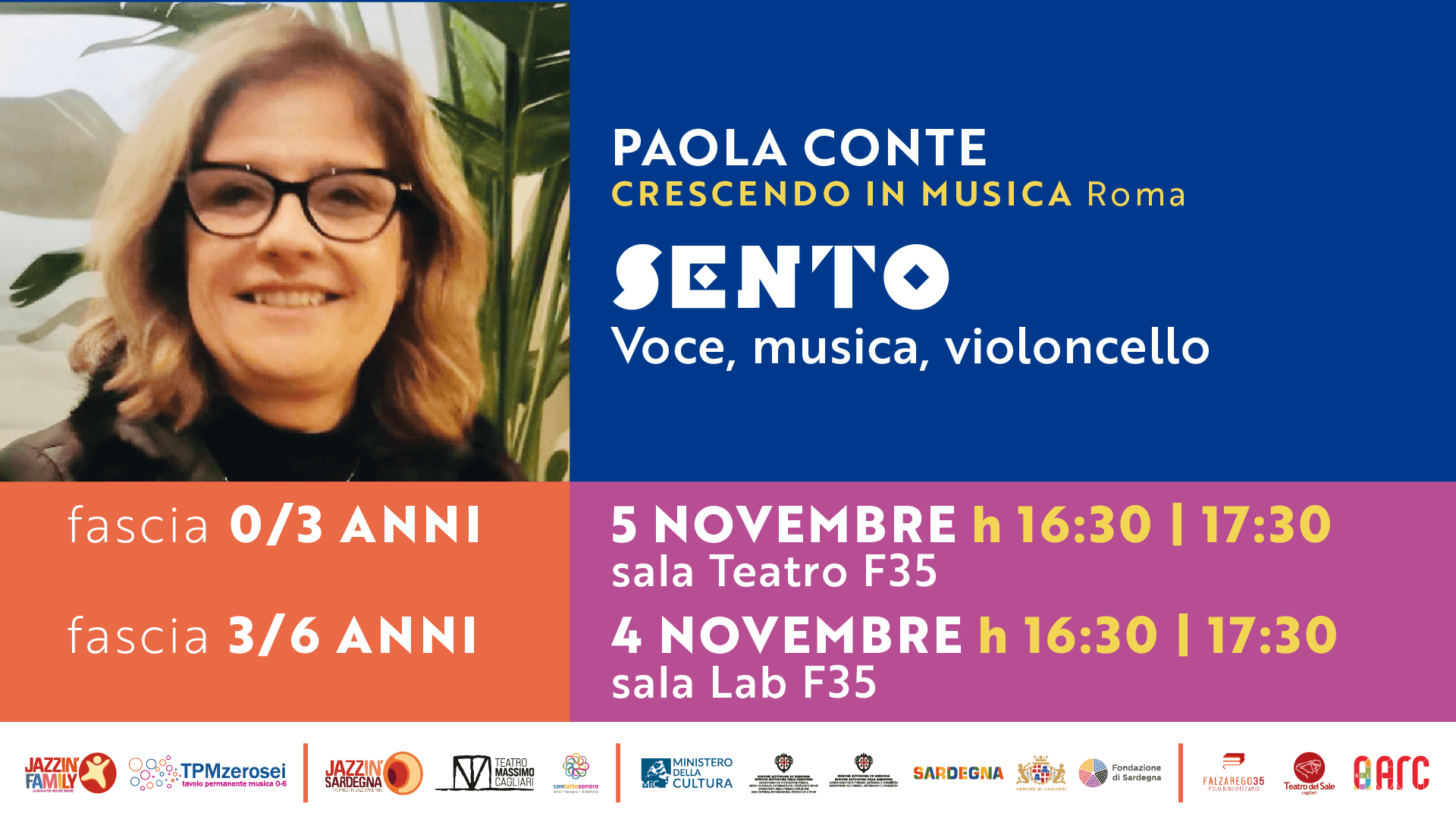 CAROVANA SONORA – “Sento – Voce, musica, violoncello” (3-5 anni)