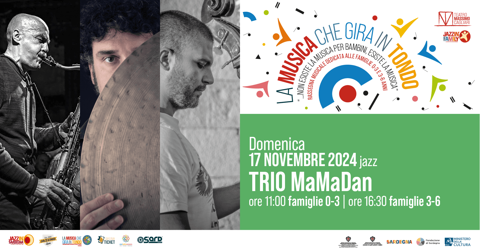 LA MUSICA CHE GIRA IN TONDO 3 - 6 anni - Trio MaMaDan – 17.11.2024