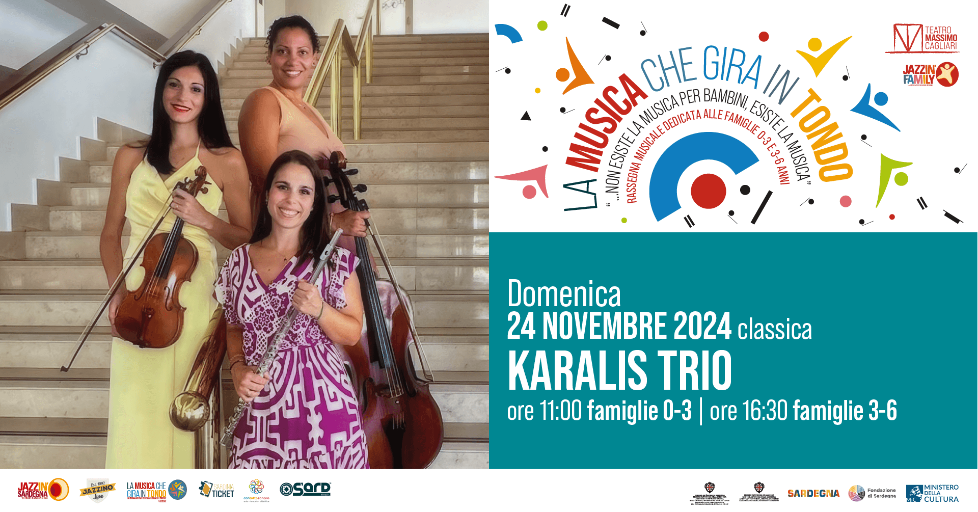 LA MUSICA CHE GIRA IN TONDO 3 - 6 anni - Karalis Trio – 24.11.2024