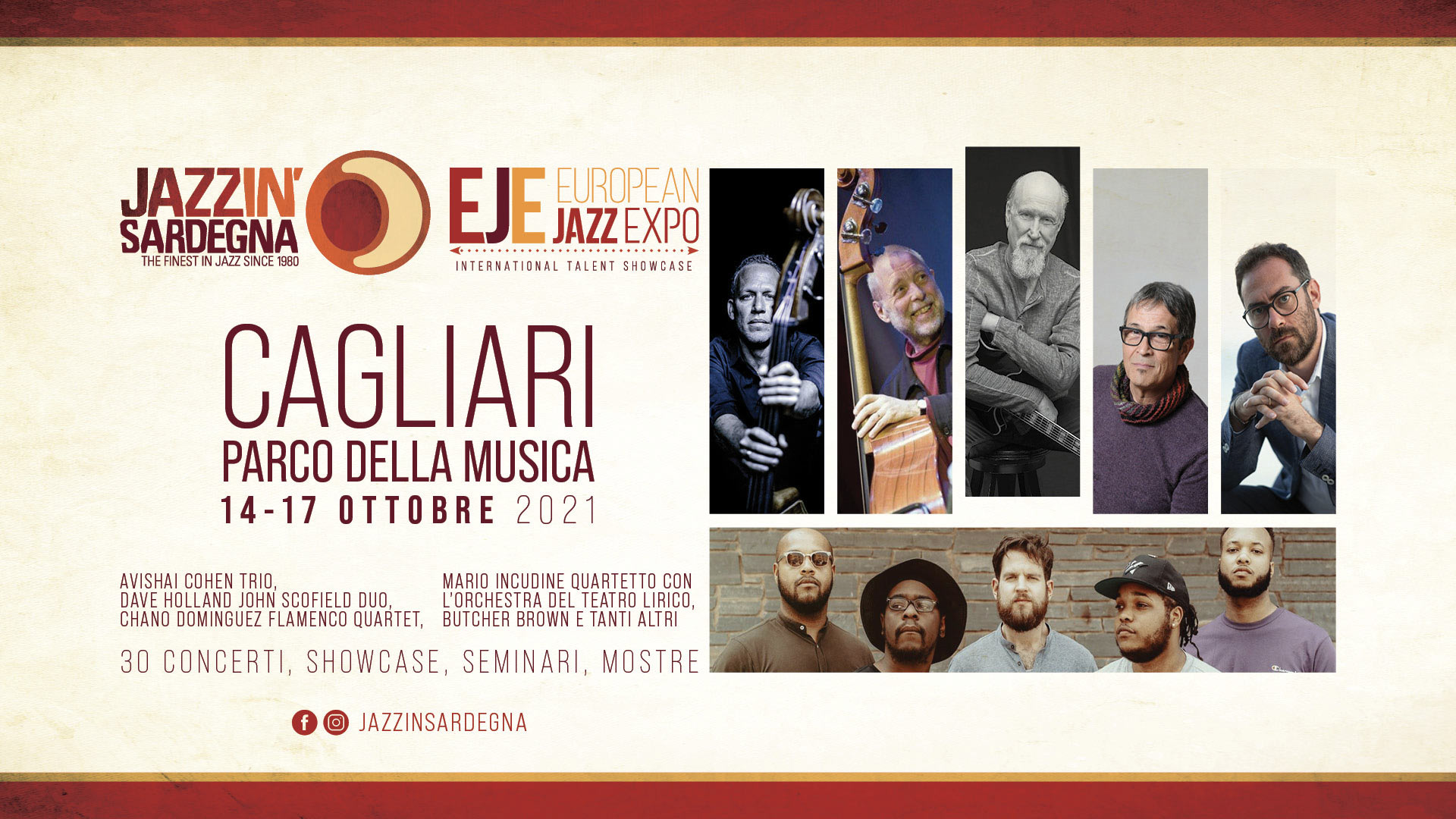 Festival Jazz in Sardegna - European Jazz Expo - 14-17 Ottobre 2021 - Cagliari