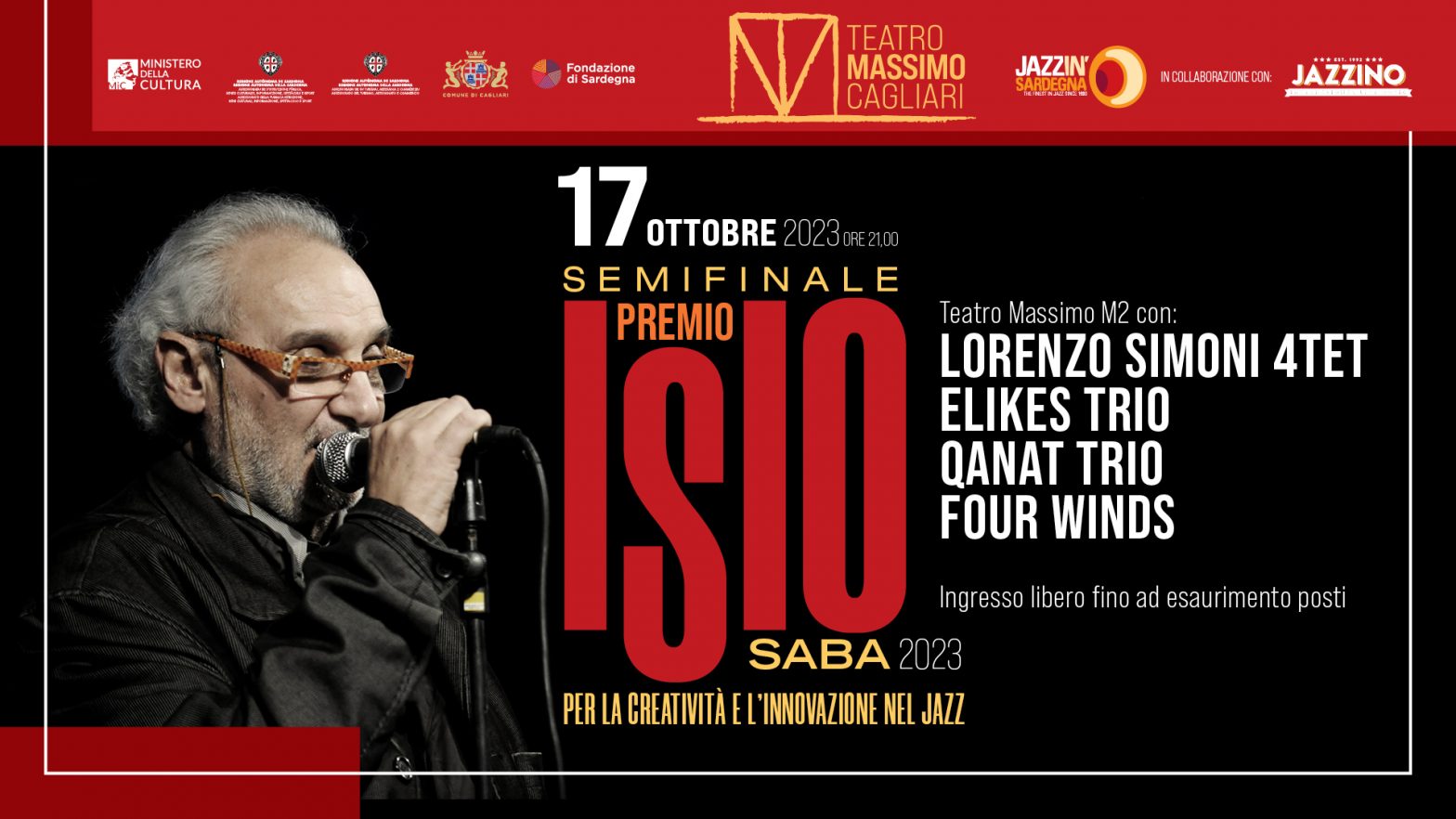 2° Serata – Fasi Finali Premio Isio Saba Live@ Teatro Massimo Cagliari