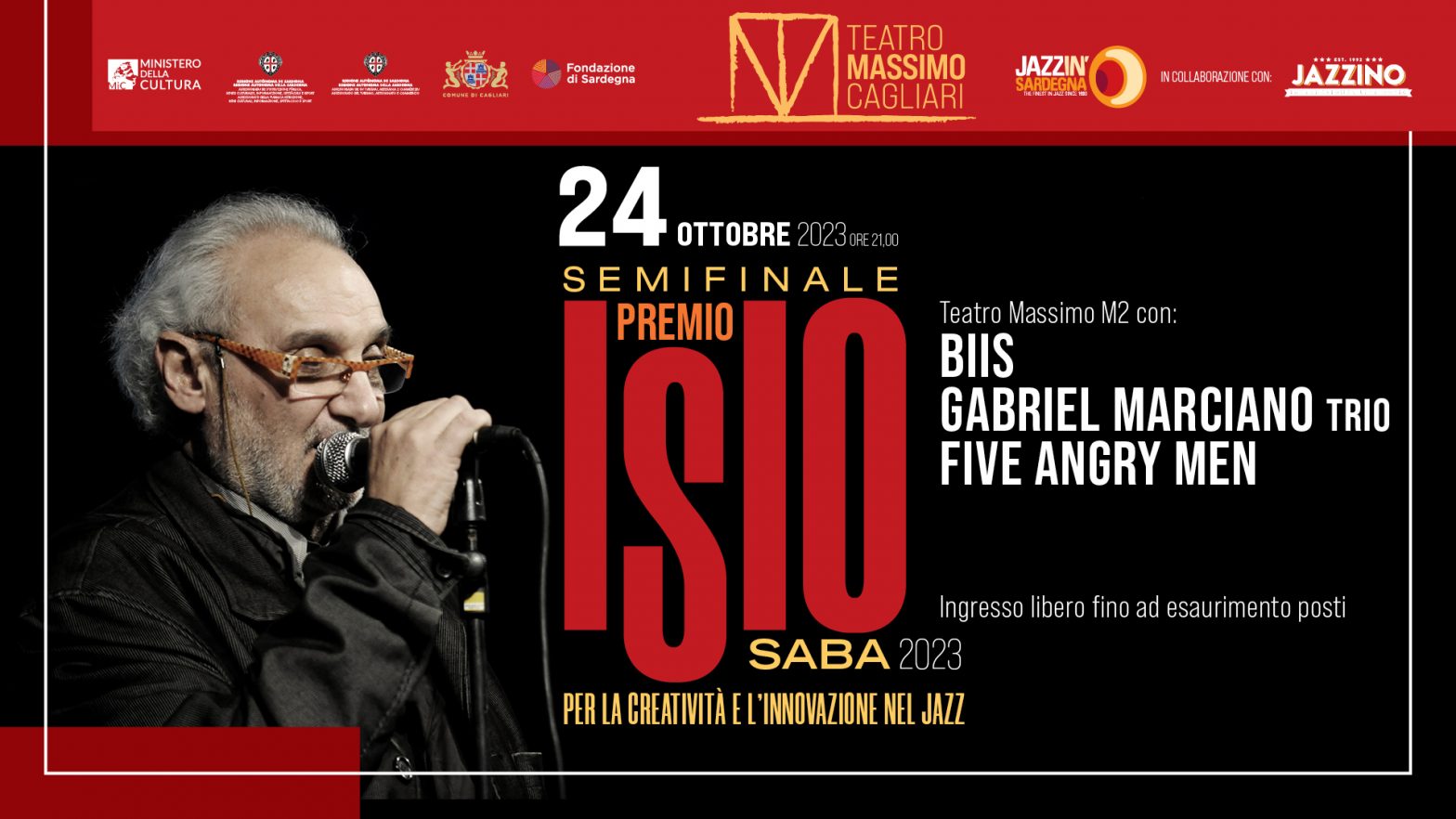 3° Serata – Fasi Finali Premio Isio Saba Live@ Teatro Massimo Cagliari